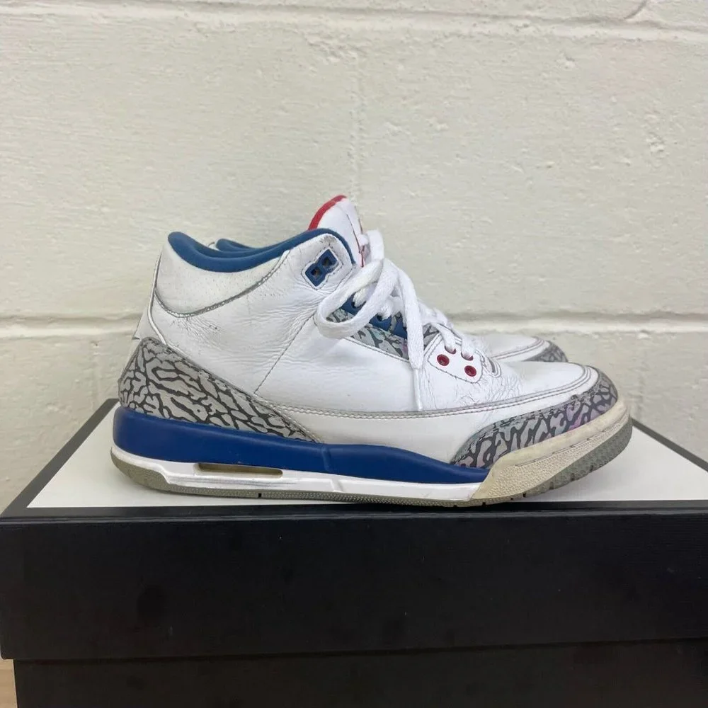 Nike Air‎ Jordan 3 Retro True Blue 2016 854261-106 Sneaker Youth Boys Size 6.5 Y